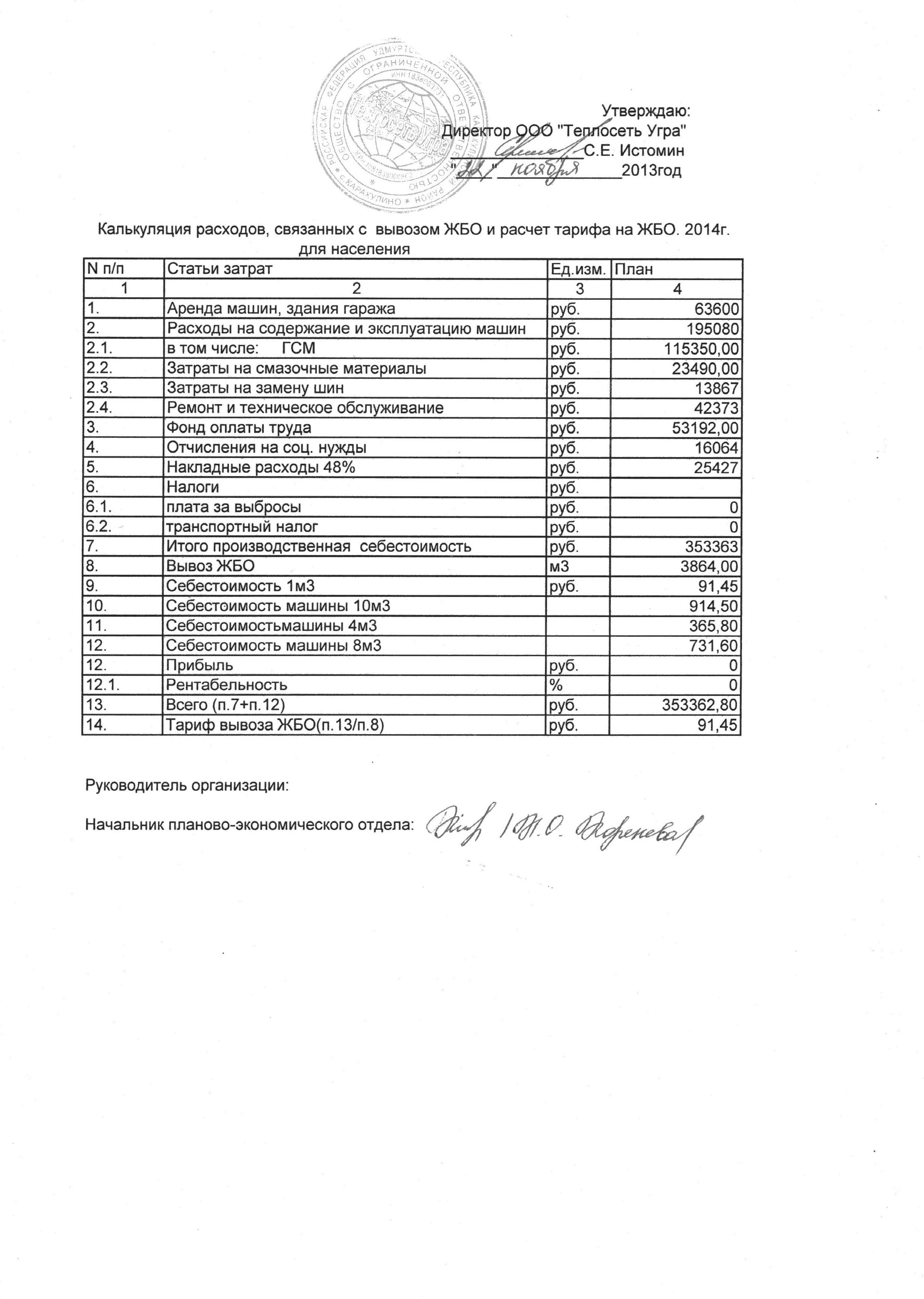 Коммерческое предложение по вывозу мусора образец